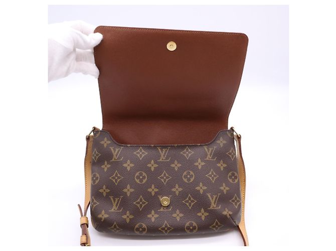Borsa a tracolla Louis Vuitton Monogram Musette Tango Marrone Beige - vista 14