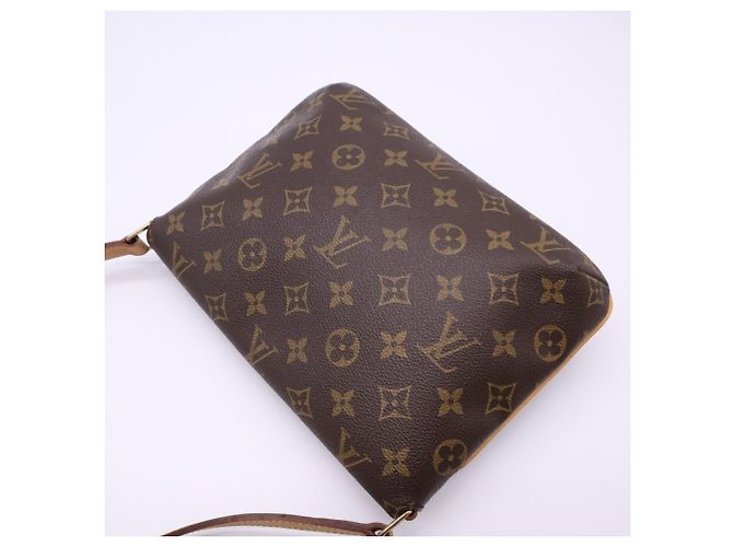 Borsa a tracolla Louis Vuitton Monogram Musette Tango Marrone Beige - vista 2