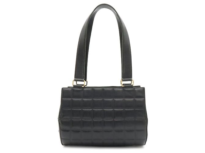 Sac à main Chanel Chocolate Bar Coco Mark Noir - vue 2