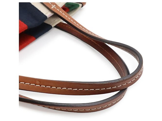 Borsa Tote e a Tracolla Gucci Interlocking G Web Stripe Marrone Rosso Verde Blu navy - vista 5