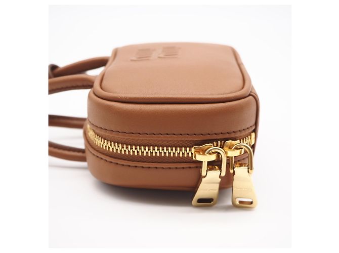 Miu Miu MIUMIU Logo Bag Charm Braun - Ansicht 10