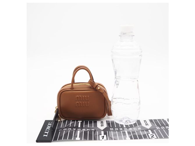 Miu Miu MIUMIU Logo Bag Charm Braun - Ansicht 3