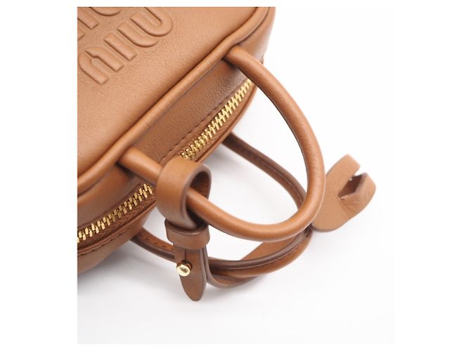 Miu Miu MIUMIU Logo Bag Charm Braun - Ansicht 6