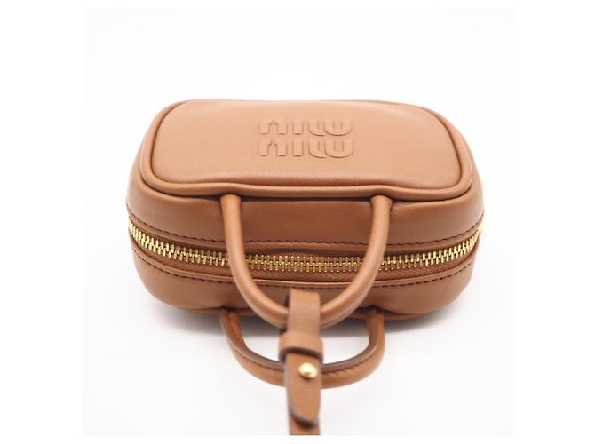 Miu Miu MIUMIU Logo Bag Charm Braun - Ansicht 7