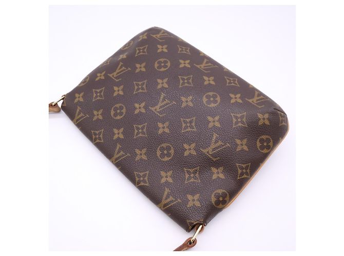 Borsa a tracolla LOUIS VUITTON Monogram Musette Tango Marrone Beige - vista 2
