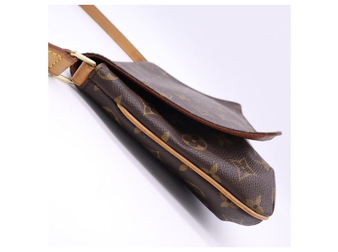 Borsa a tracolla LOUIS VUITTON Monogram Musette Tango Marrone Beige - vista 5