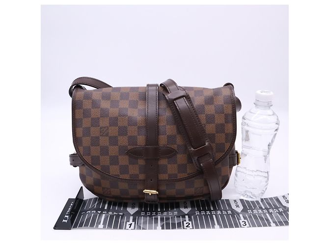 Borsa a tracolla Louis Vuitton Damier Saumur 30 Marrone Beige - vista 3