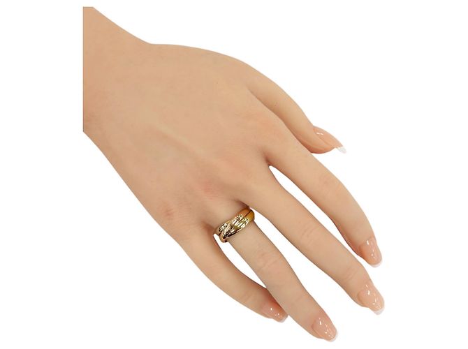 Anello Cartier Trinity in oro 18K e diamanti D'oro - vista 2