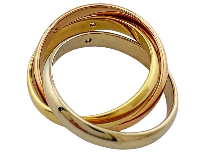 Anello Cartier Trinity in oro 18K e diamanti D'oro - vista 5
