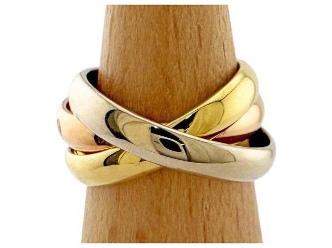 Anello Cartier Trinity in oro 18K e diamanti D'oro - vista 6