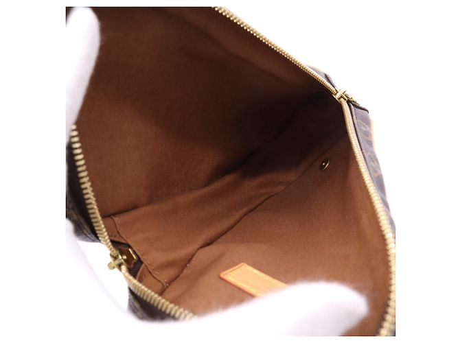 Borsa a tracolla Louis Vuitton Monogram Pochette Gange Marrone Beige - vista 14
