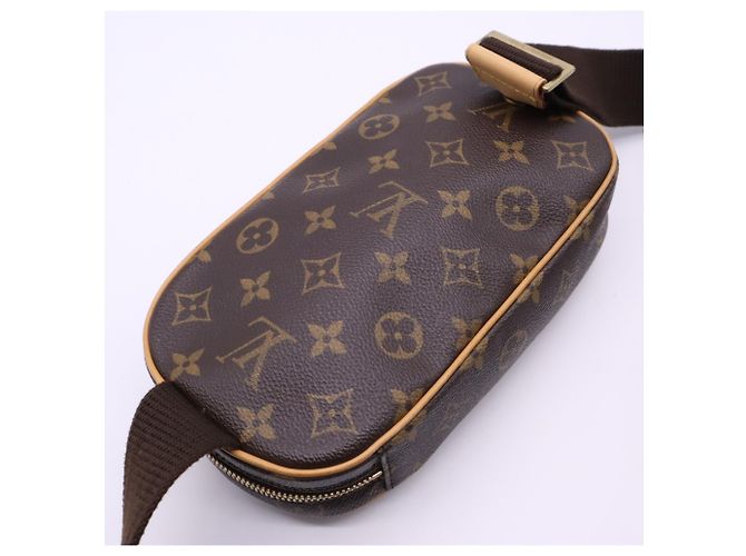Borsa a tracolla Louis Vuitton Monogram Pochette Gange Marrone Beige - vista 2