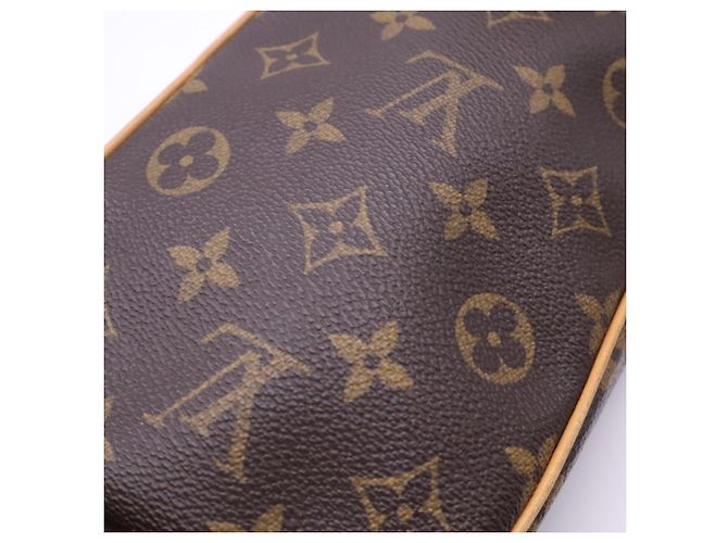 Borsa a tracolla Louis Vuitton Monogram Pochette Gange Marrone Beige - vista 4