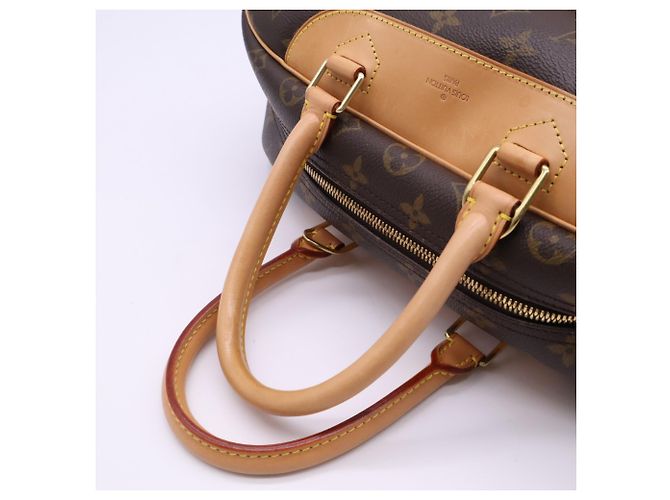 Louis Vuitton Monogram Deauville Handtasche Braun Beige - Ansicht 10