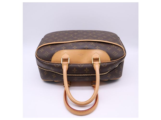 Louis Vuitton Monogram Deauville Handtasche Braun Beige - Ansicht 8