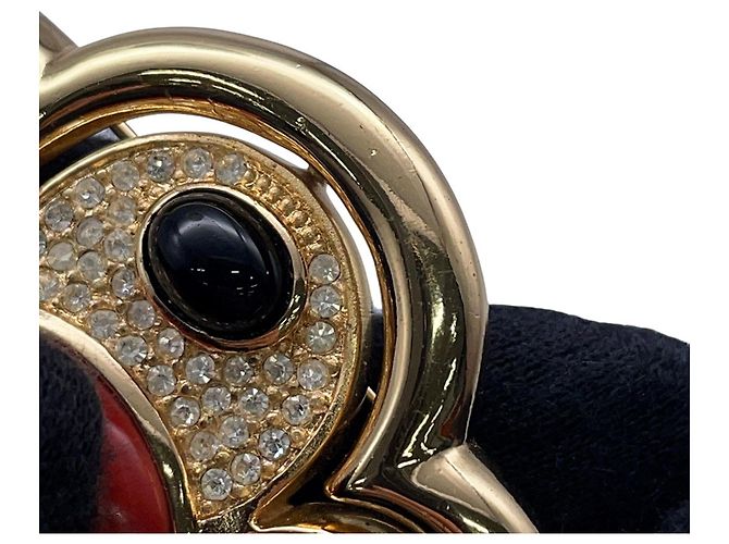 Christian Dior Strass-Brosche Schwarz Rot - Ansicht 5