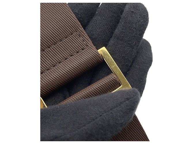 Borsa a tracolla Louis Vuitton Damier Ebene Marrone - vista 11