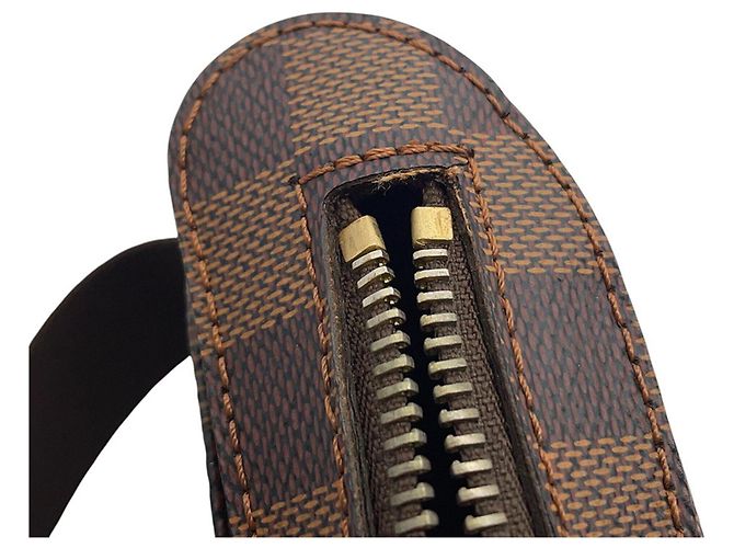 Borsa a tracolla Louis Vuitton Damier Ebene Marrone - vista 16