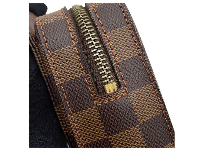 Borsa a tracolla Louis Vuitton Damier Ebene Marrone - vista 8