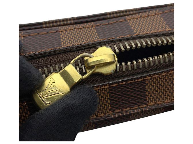 Borsa a tracolla Louis Vuitton Damier Ebene Marrone - vista 9