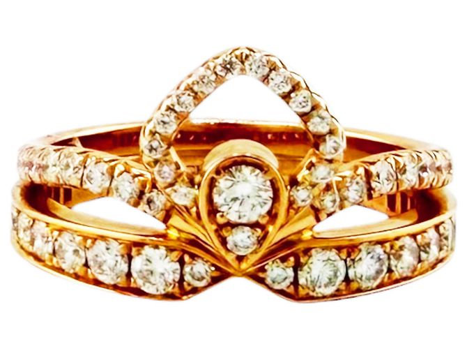 Anello Chaumet Josephine Eclat Floral D'oro - vista 3