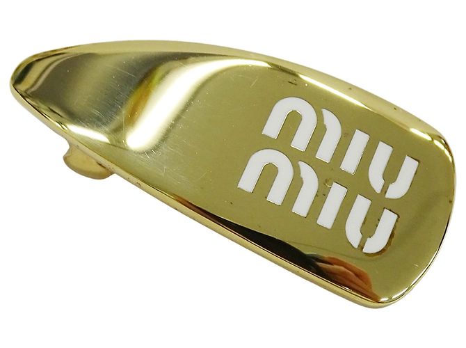 Pinza para el pelo dorada Miu Miu Dorado - vista 2