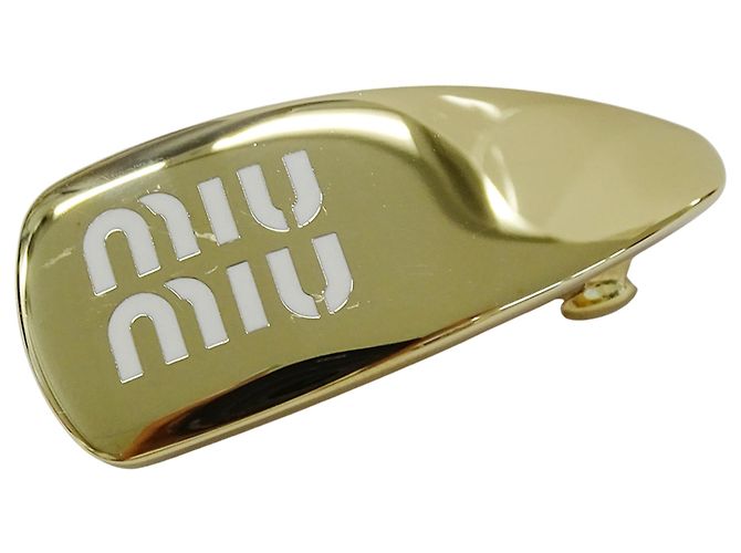 Pinza para el pelo dorada Miu Miu Dorado - vista 3