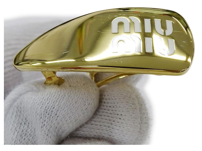 Pinza para el pelo dorada Miu Miu Dorado - vista 6