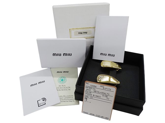 Pinza para el pelo dorada Miu Miu Dorado - vista 9
