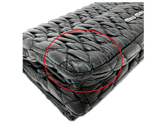 Borsa a tracolla Miu Miu in pelle nera Nero - vista 12