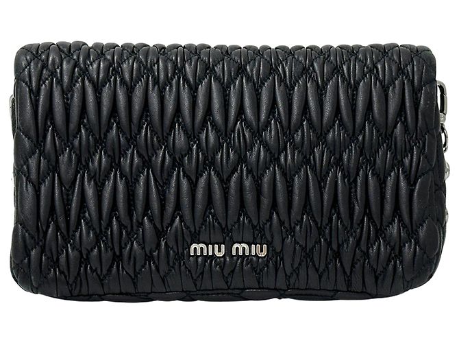 Borsa a tracolla Miu Miu in pelle nera Nero - vista 2