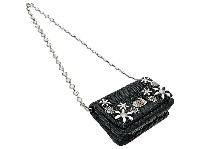 Borsa a tracolla Miu Miu in pelle nera Nero - vista 4