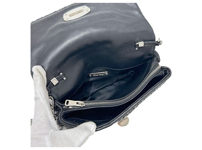 Borsa a tracolla Miu Miu in pelle nera Nero - vista 5