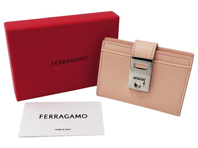 Tarjetero de piel rosa Salvatore Ferragamo - vista 6