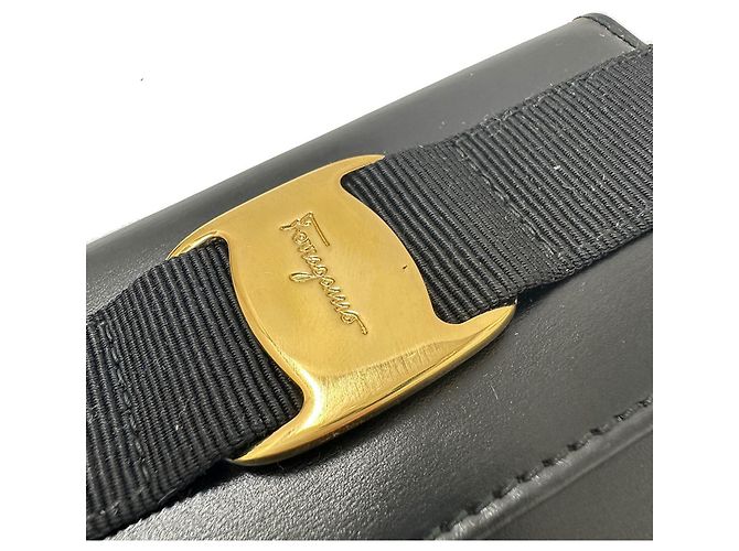 Salvatore Ferragamo Vara Bi-Fold Ledergeldbörse Schwarz - Ansicht 7