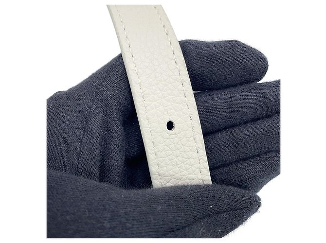 Loewe Pebble Baguette Mini Lederhandtasche Weiß - Ansicht 12