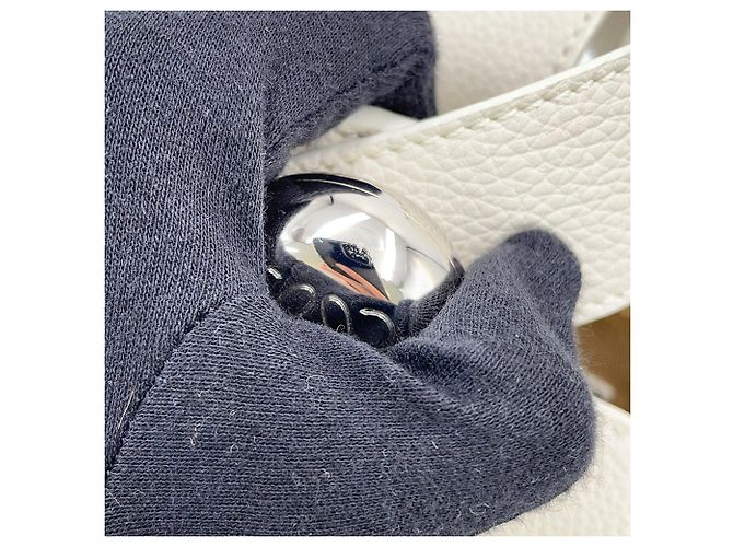 Loewe Pebble Baguette Mini Lederhandtasche Weiß - Ansicht 13