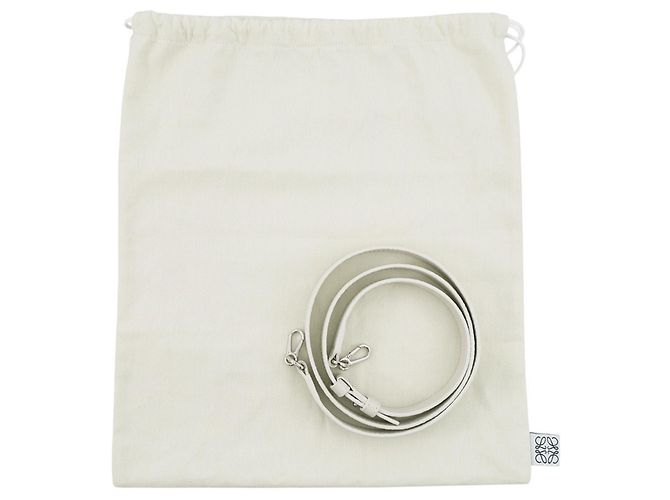 Loewe Pebble Baguette Mini Lederhandtasche Weiß - Ansicht 16