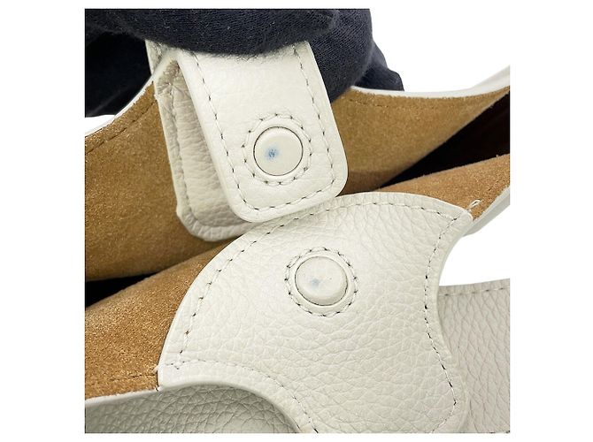 Loewe Pebble Baguette Mini Lederhandtasche Weiß - Ansicht 9