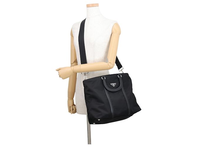 Prada Triangle Tote Bag Schwarz - Ansicht 5