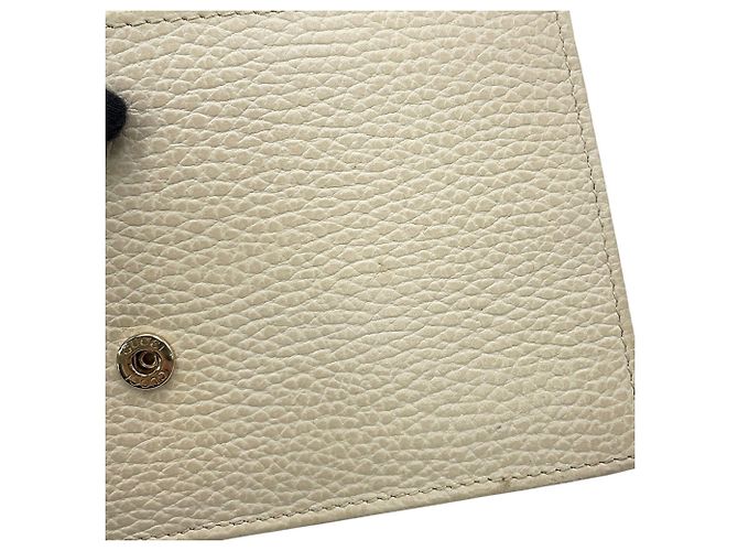 Cartera con cadena Gucci de piel con G entrelazadas Crudo - vista 6