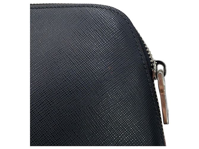 Bolsa Prada em couro Saffiano Preto Vermelho - vista 8