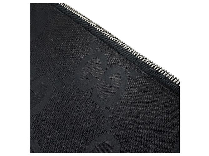 Borsa a tracolla Gucci Jumbo GG Canvas Nero - vista 8