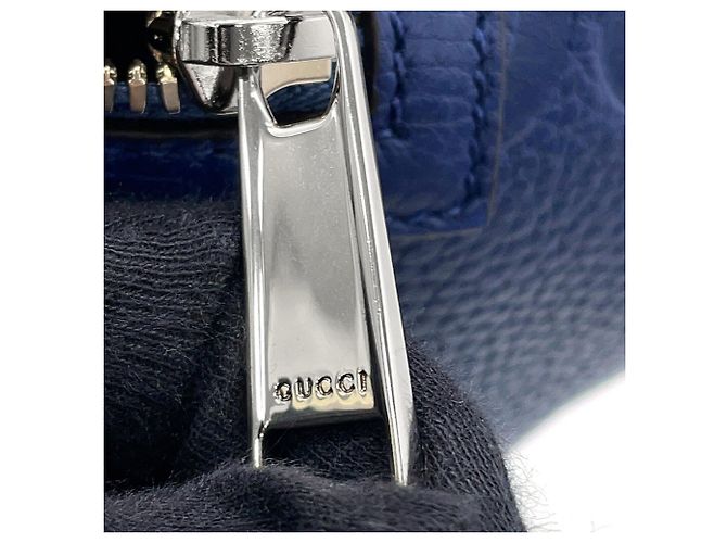 Gucci Jumbo GG Handtasche aus geprägtem Leder Blau - Ansicht 10