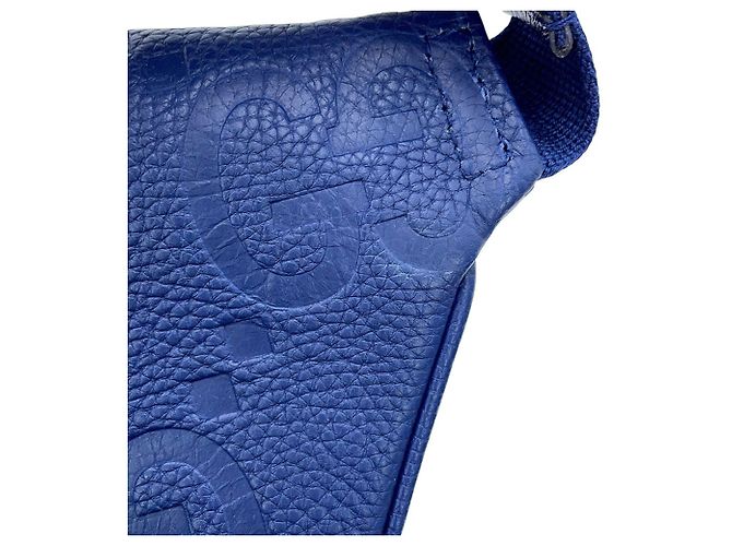 Gucci Jumbo GG Handtasche aus geprägtem Leder Blau - Ansicht 7