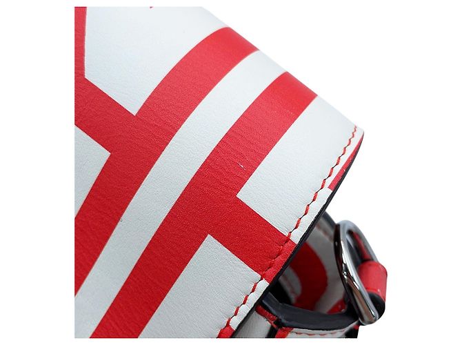 Borsa Fendi Baguette Medium Bianco Rosso - vista 8