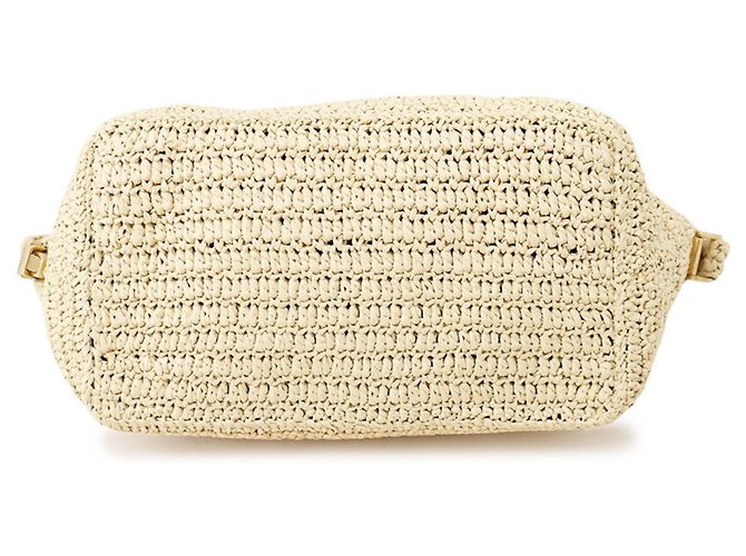 Borsa a tracolla Yves Saint Laurent Le Raffia Beige - vista 3