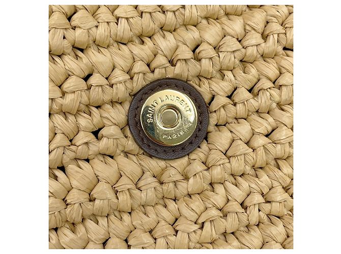 Borsa a tracolla con catena Yves Saint Laurent Paris Marrone - vista 10