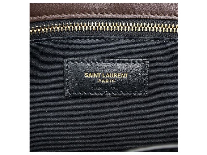 Borsa a tracolla con catena Yves Saint Laurent Paris Marrone - vista 13