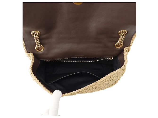 Borsa a tracolla con catena Yves Saint Laurent Paris Marrone - vista 7